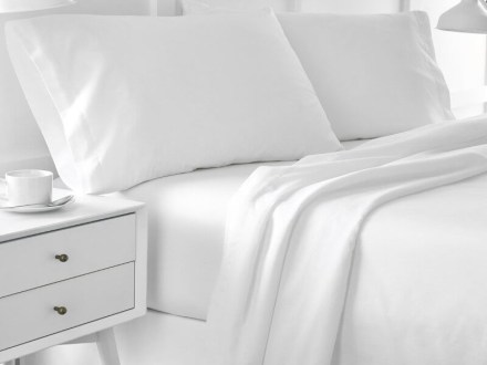 Σεντόνι Ξενοδοχείου Πενιέ 100% Βαμβακερό 200 κλωστών Γαρύφαλλο | Γαρύφαλλο - λευκά Είδη